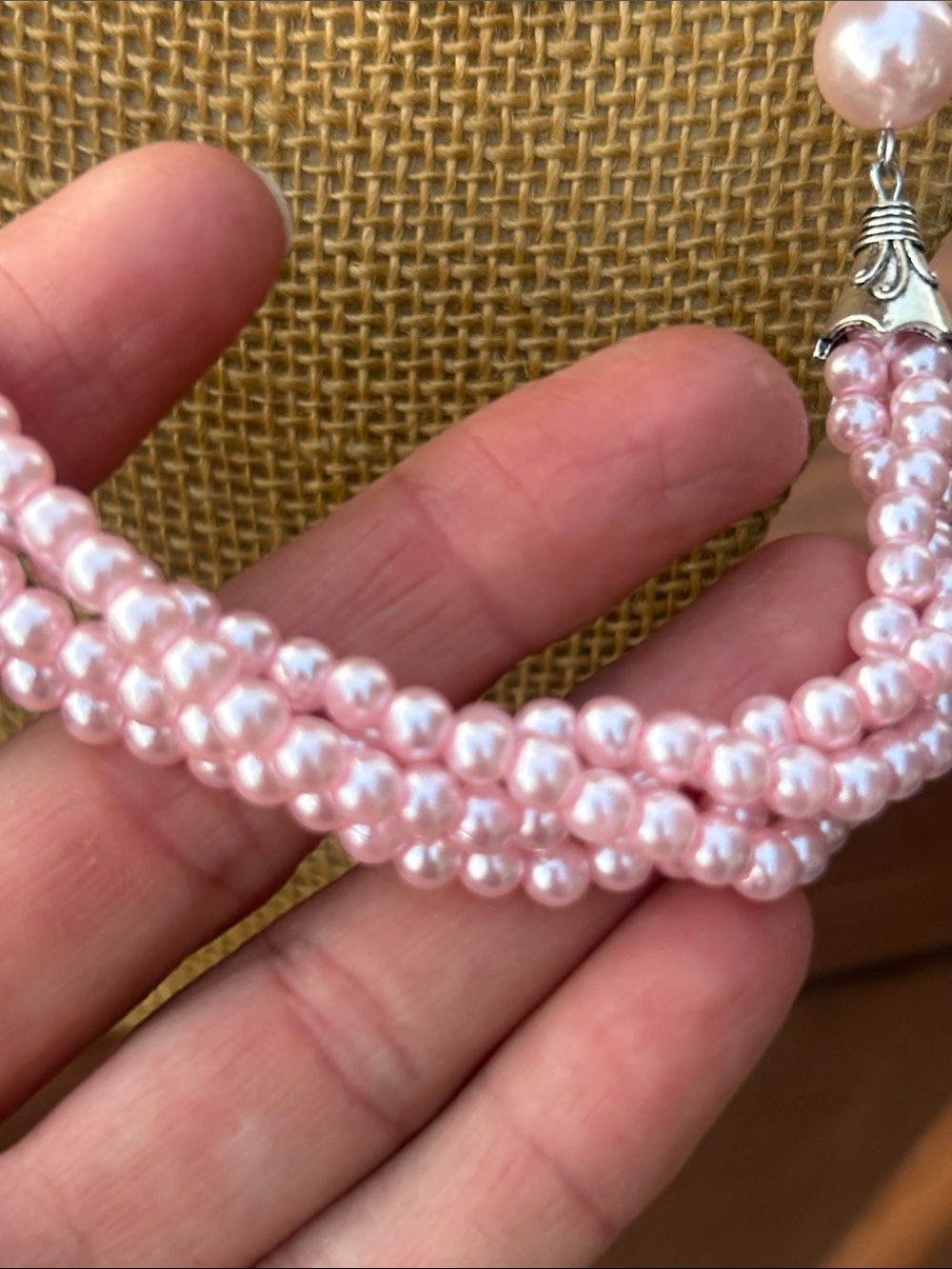 Paparazzi ONE WOMAN SHOW Pink Pearl Multi-Strand Necklace - Picture 6 of 8